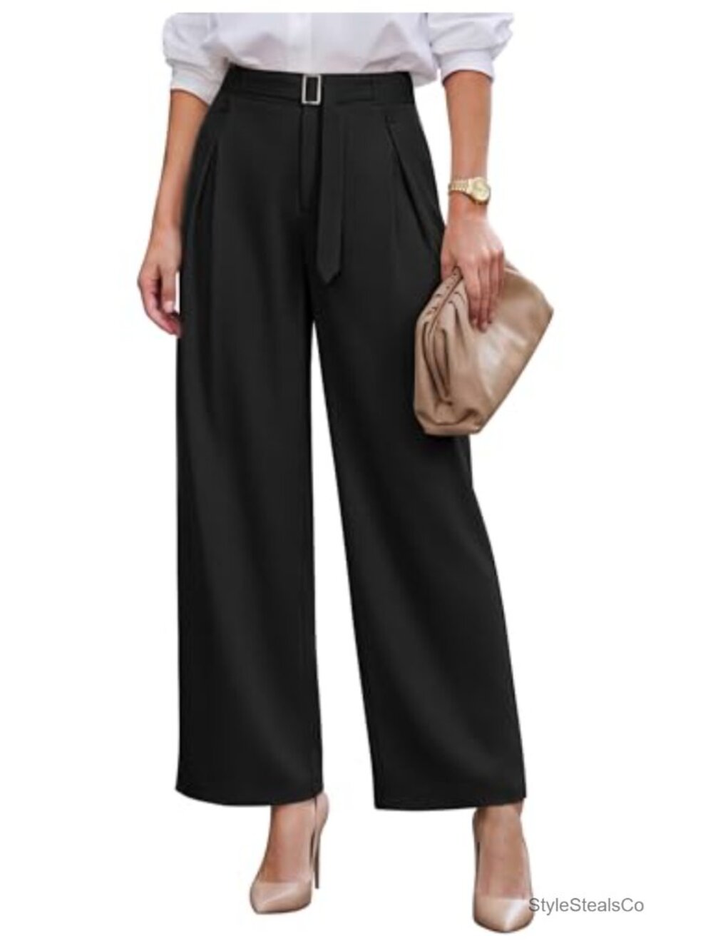 High Waist Wide Leg Dress Pants Business Casual Palazzo Trousers